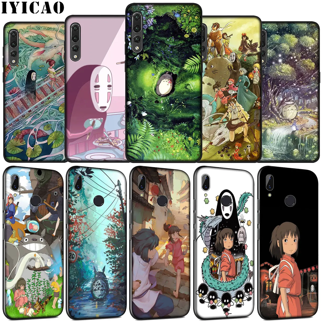

IYICAO Studio Ghibli Spirited Away Totoro Soft Silicone Case for Huawei P30 P20 Pro P10 P9 Lite Mini 2017 2016 P Smart Z 2019
