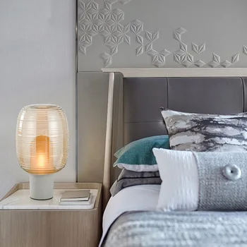 

Modern Originality Illuminations Lamps And Lanterns Bedside Cupboard A Living Room Hotel Guest Room Thread Glass Desk Lamp