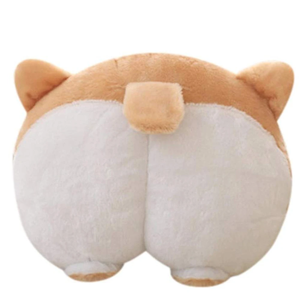 

RASABOX - Neck & Cervical Pillows, Corgi Bottom Warm Pillow Dog Buttocks Hand Warm Cushion Plush