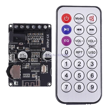 

A7-- Stereo For Aluetooth Power Amplifier Board 5V 12V 24V 20W 30W 40W Infrared Remote Control Receiver Module with Case