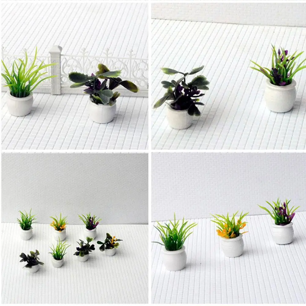 

Handmade Materials Mini Potted Model Flower Pot Model Model Layout Landscape Garden Mini Construction Props M3Y9