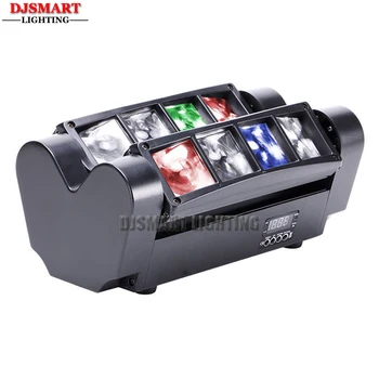 

2ps/lot Guangzhou Lighting 8 Eyes Spider Light 8x10w Disco Mini Led Beam Spider DMX512 Control Disco Light