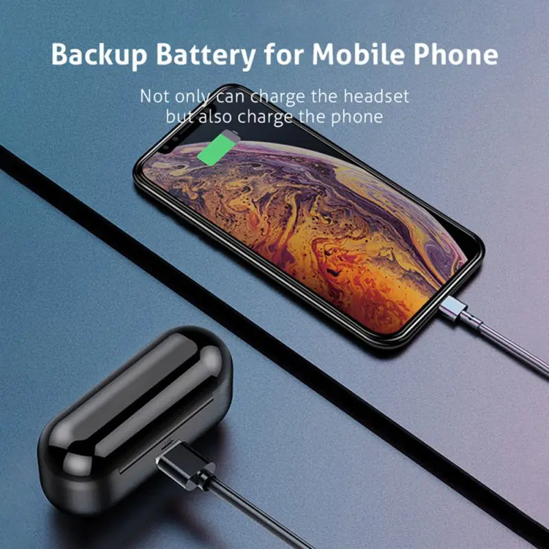 In ear Earphone For Bluetooth 5 0 IPX6 Dust proof Wireless Stereo TWS Sports Headset Accessories With Charging Case