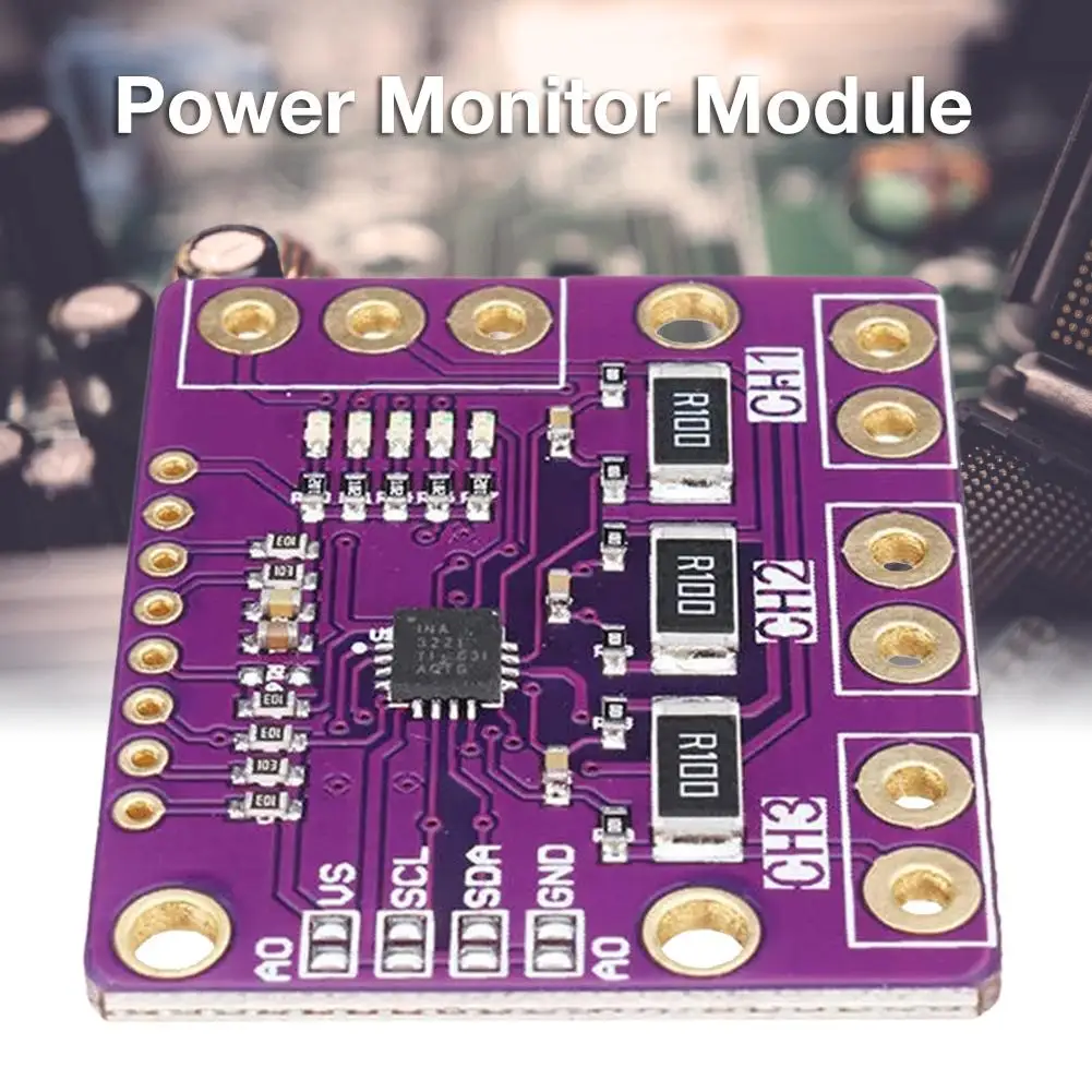 CJMCU 3221 INA3221 Power Monitor Module Triple way Low Side High Side I2C Output Current Power 3