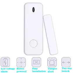 433MHz Mini Window Door Alarm Sensor Wireless Magnetic Switch Contact Detector Signaling for Intruder Home Security Alarm System