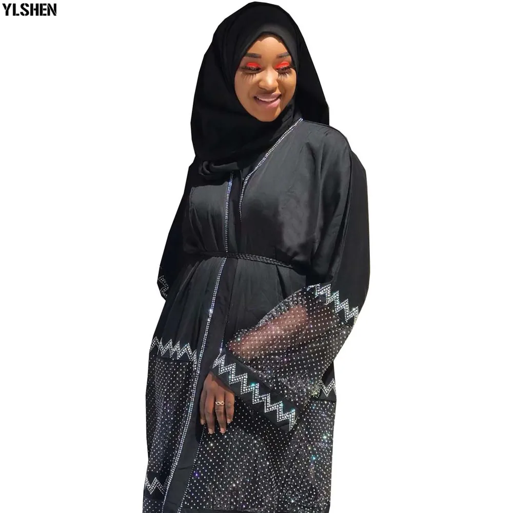 Ramadan Eid Mubarak Abaya Dubai Femme Turkish Luxury Hijab Muslim Dress African Dresses Abayas For Women Kaftan islamic Clothing 10