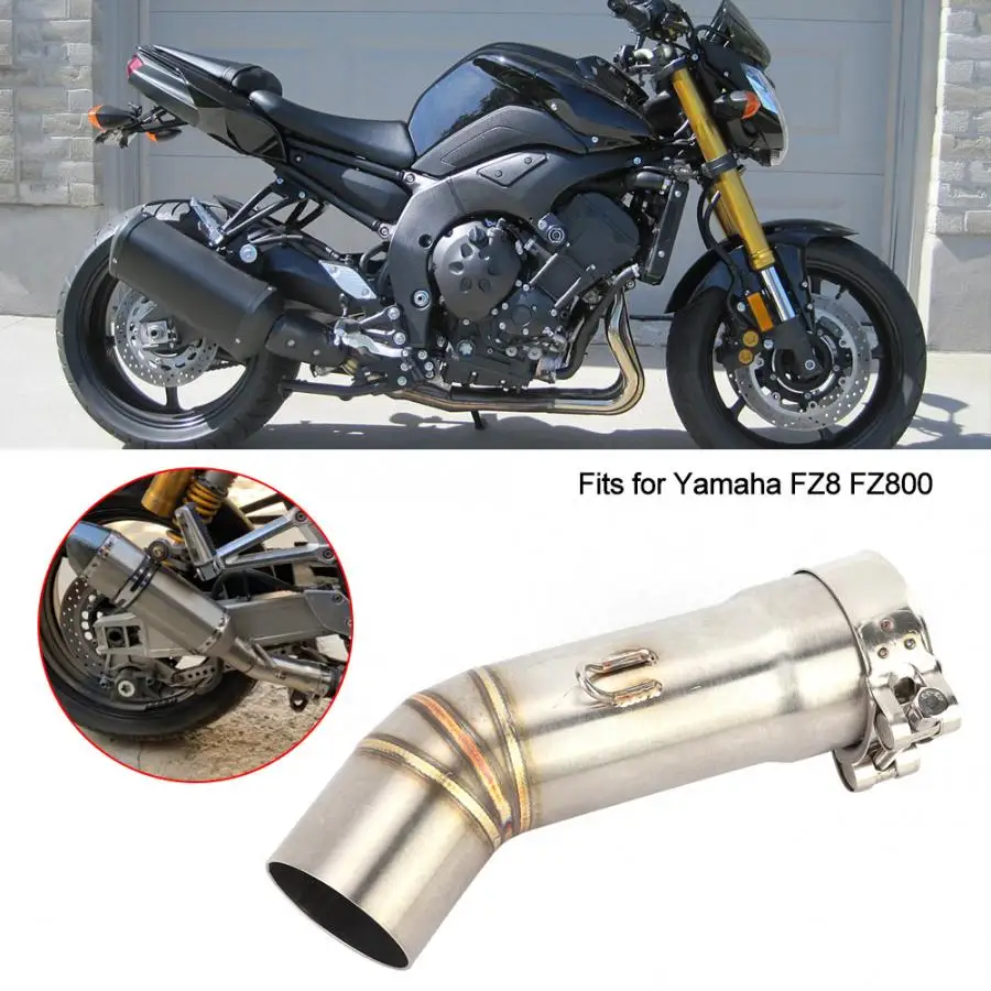 Средняя выхлопная труба мотоцикла без глушителя подходит для Yamaha FZ8 FZ800 escapamento хвост средняя труба аксессуары для мотоциклов