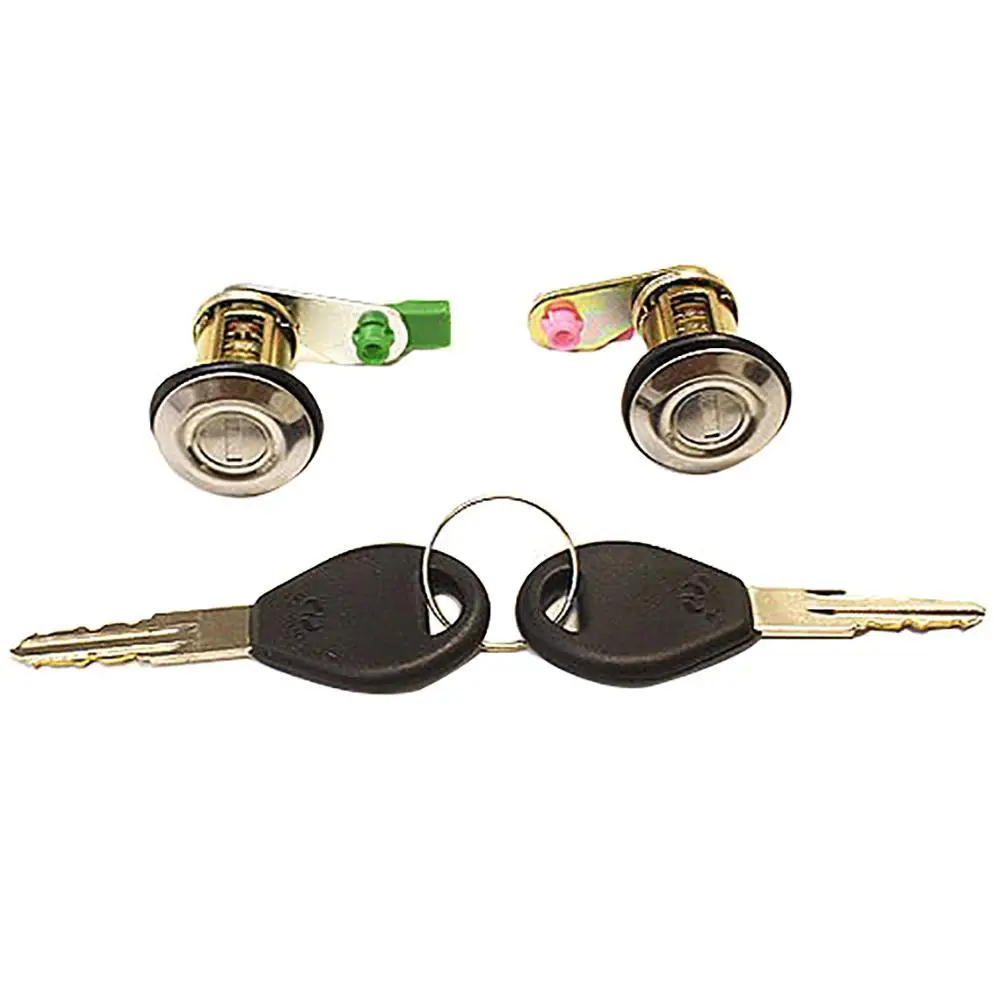 2Pcs Replacement Front Door Lock Cylinders with 2 Keys for Micra 93 03