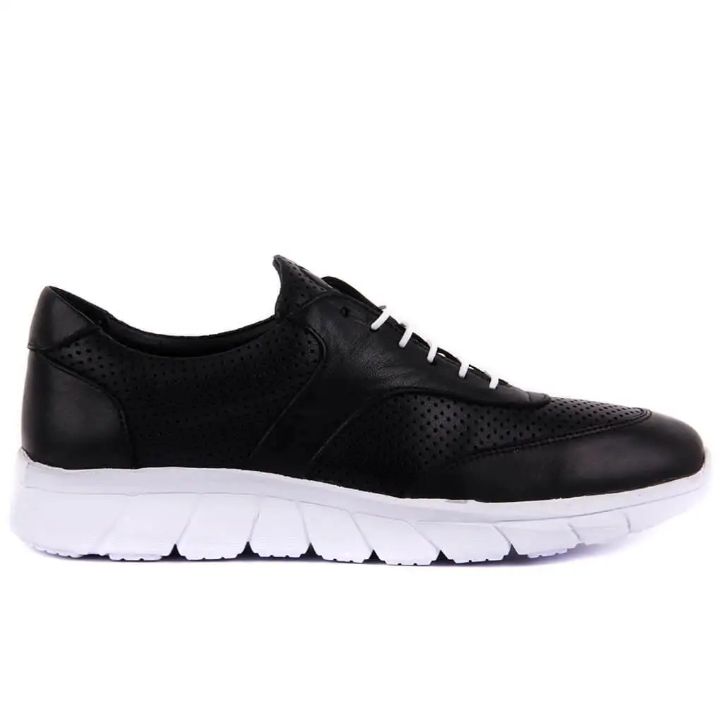 

Sail-Lakers Black Leather Women Casual Shoes