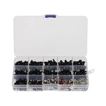 

500PCS Universal Screws Box Repair Accessories for 1/8 1/10 1/12 Scale RC Cars RC Car, M3 M4 Flat/Round Head Screws & Nuts