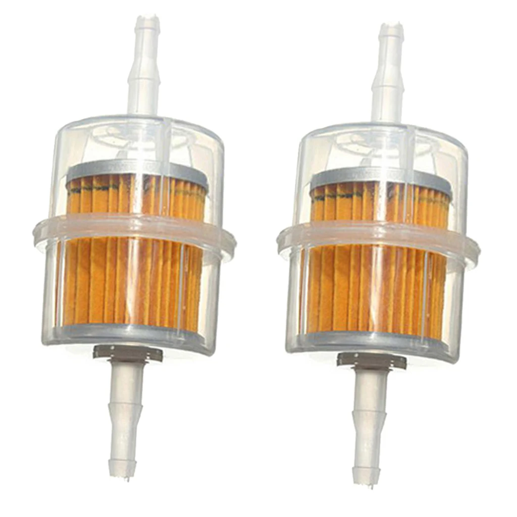 2 Packs Universal Motorbike Car Inline Fuel Petrol Filter Fits 6mm 8mm Pipes