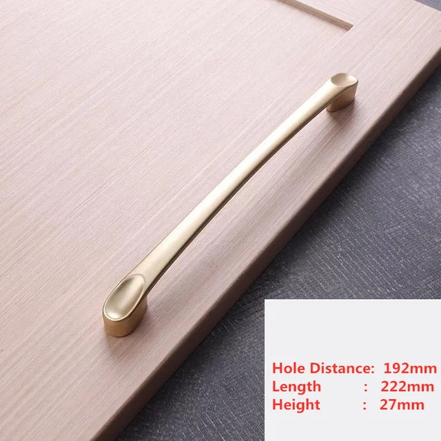 Handles Drawer Cabinet Furniture Kitchen Handles for Cabinet Knob Door Drawer Furniture Kitchen Pearl Golden Simplicity Hardware A1-192