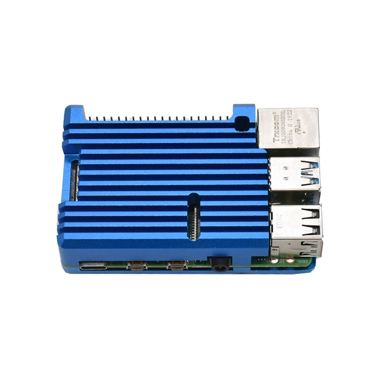 Для Raspberry Pi 4B 2G ram DIY Kit Поддержка 2,4/5,0 GHz wifi Bluetooth 5,0 с алюминиевым ЧПУ сплав защитный Синий чехол 5V 3A P