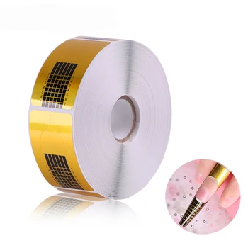 

Manicure Extended Care Gold Rectangular Phototherapy Extension Finger Rest Crystal Nail Extend Paper Cups 500 PCs Manicure Suppl