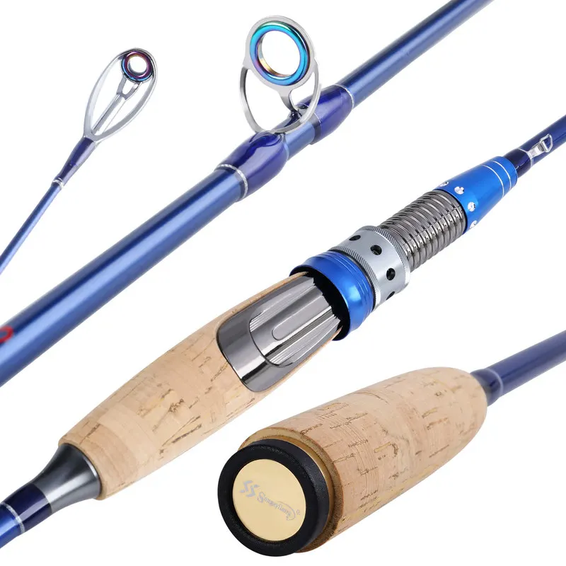 Sougayilang 4 Section Lure Rod 2.1M 2.4M Ultralight Weight Fishing Rod Carbon Rod Spinning Travel Rod Carp Fishing Tackle