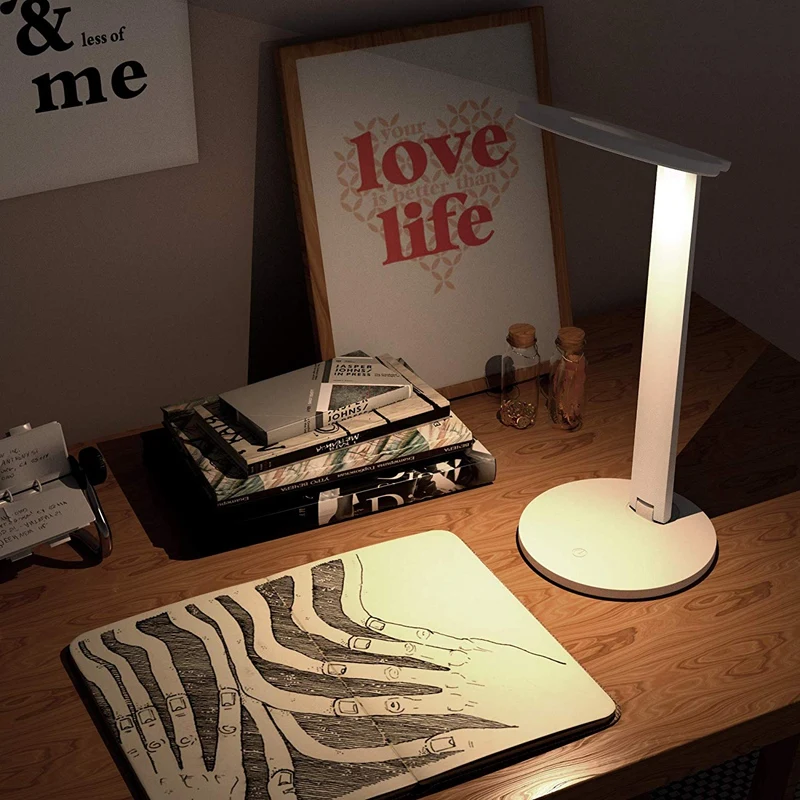 

ABSS-LED Desk Lamp USB for Study Dorm Office Dimmable Eye-Caring 3 Lighting Modes 3 Brightness Levels, Sensitive Press Control,