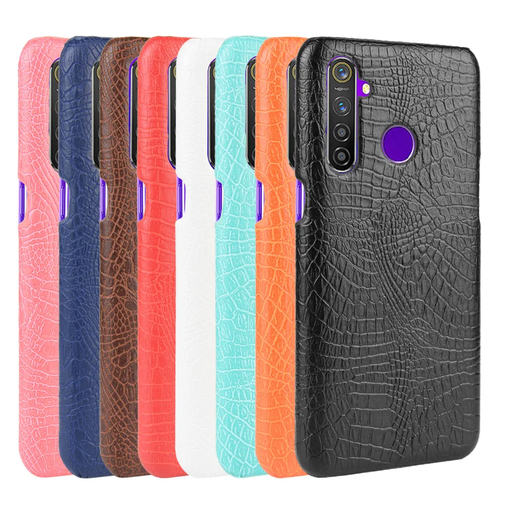 Realme 5 Pro Чехол класса люкс из искусственной кожи чехол для телефона модный Ультра