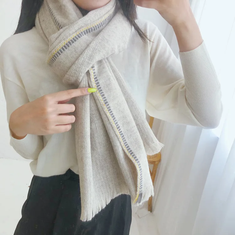 Ceny Marka projektant kaszmirowy szalik kobiety 2019 zimowe szaliki wysokiej jakości szale i okłady gruby ciepły szal pashmina Lady koc szalik