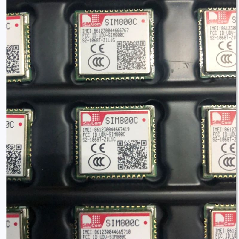 10 pces simcom sim800c 2g lcc 24m com bluetooth + tts/coma gsm/gprs ...