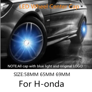 

Badge Emblem Hub Light Lamp 4PCS Car Floating Illumination Wheel Center Caps LED Light Cover Lighting Flash Auto Fit For H-onda