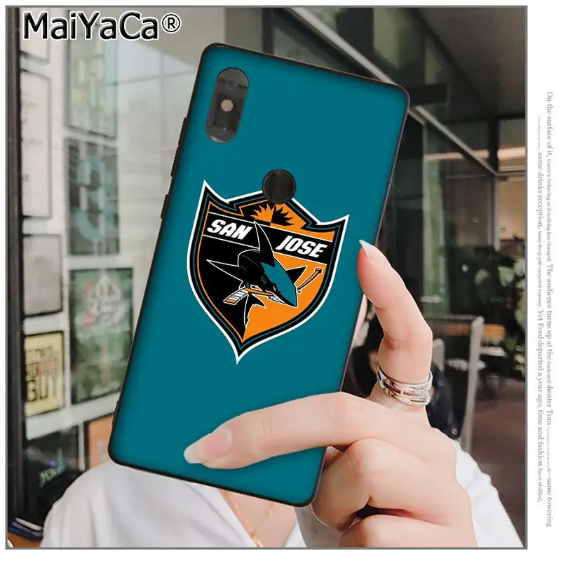 Чехол для телефона MaiYaCa San Jose Sharks высокого качества для xiaomi mi 6 8 se note2 3 mi x2 redmi 5 5plus note 4 5 5