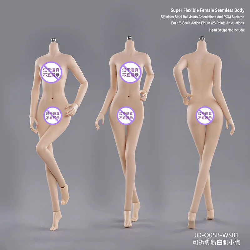 6 Flexible Seamless Female Body Actionfigur Spielzeug Normale Haut für Kumik 1 