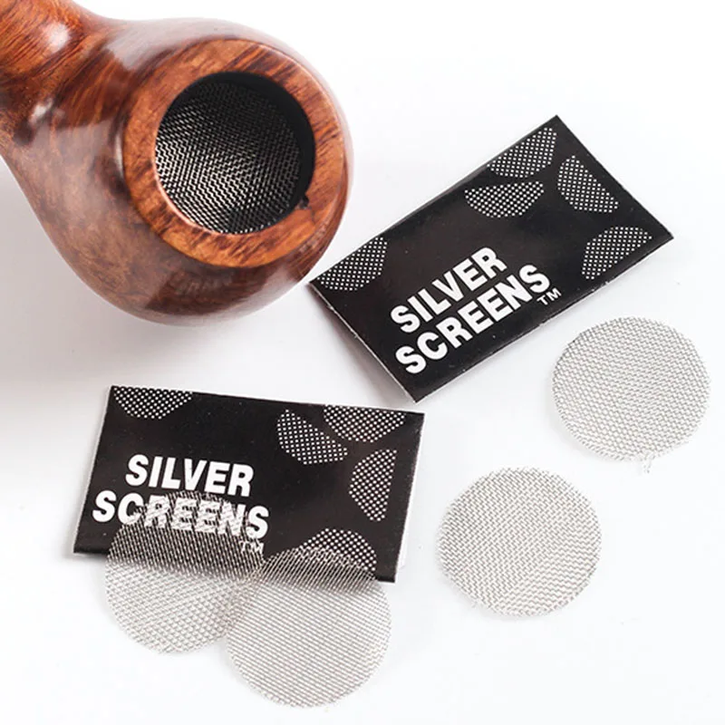 500pcs/pack Stainless Steel Thickened Multifunctional Tobacco Pipe Smoking Metal Filters Net Smoke Pipe accessories 4