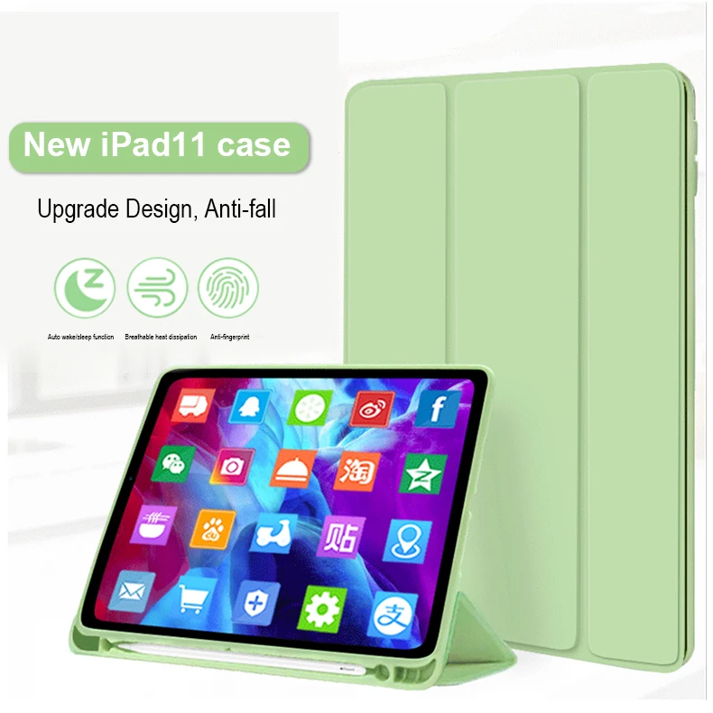

Tablet Case Cover Super Slim Leather Case for iPad 9.7 2017/2018, for iPad Air 3, 10.2 Pro 11 2018 2020 With Apple Pencil Holder