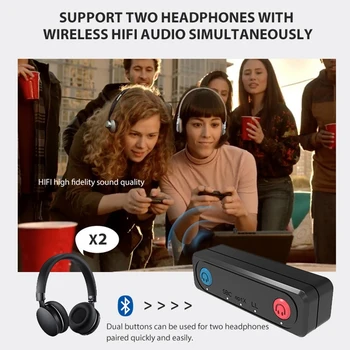 

Bluetooth 5.0 USB Type C o Transmitter Adapter for Nintendo Switch/Switch Lite/PS4/PC Plug and Play