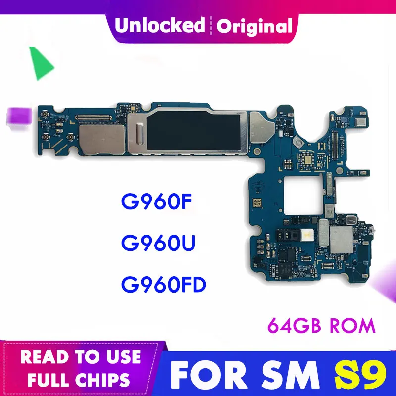 Оригинальная материнская плата для Samsung Galaxy S9 G960F G960U G960FD с полным чипом