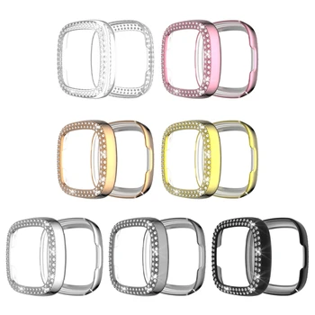

2020 New Protective Tpu Case For Fitbit Versa 3/Sense Smart Watch Screen Protector Waterproof Anti Shock Absorber