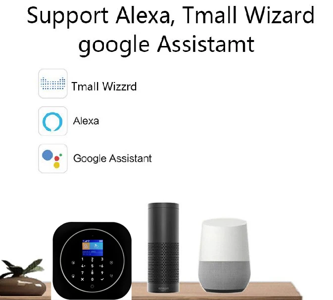 Yobang безопасность Tuya приложение управление Google Home Alexa Tuya умная Аварийная сигнализация wifi gsm безопасность домашний комплект беспроводной с Tuya камерой