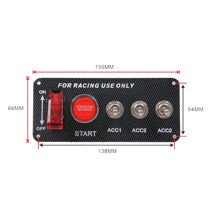 Автомобильный аксессуар 12 В СВЕТОДИОДНЫЙ Переключатель зажигания Панель двигателя пусковая кнопка Набор универсальный для 12 В мощность скорость и гоночный автомобиль
