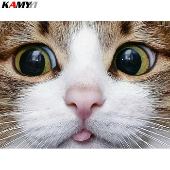 

Full Square/Round Drill 5D DIY Diamond Cute cat 3D Embroidery Cross Stitch Mosaic Decor HYY