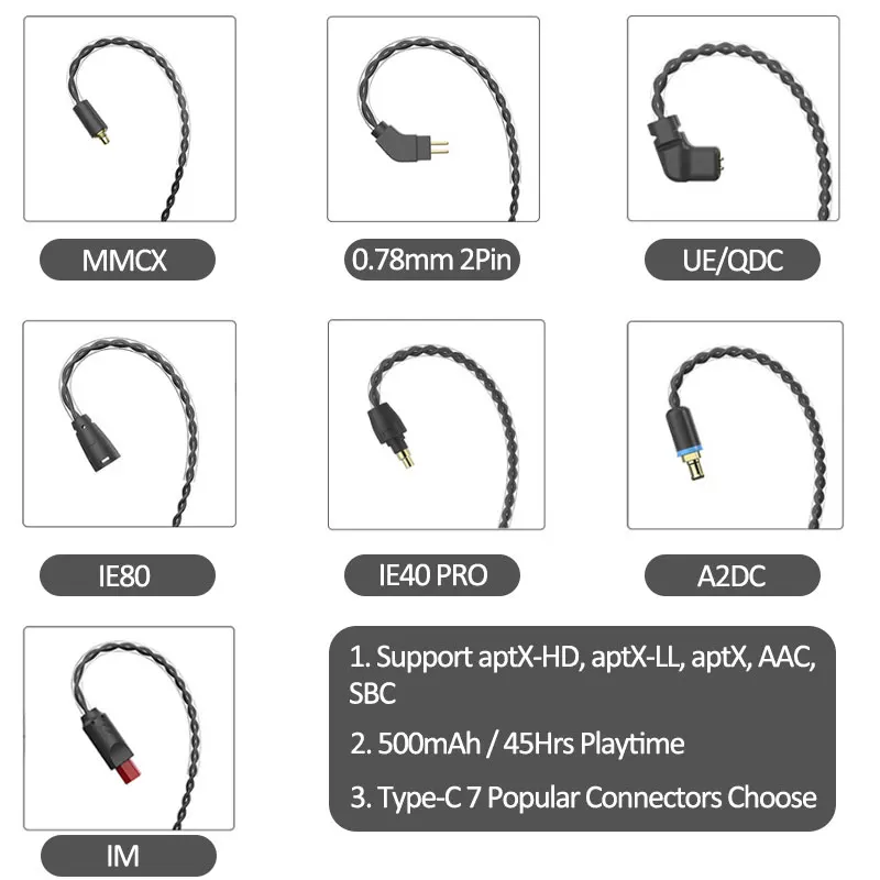 Беспроводные наушники QCC3034 APTX HD улучшенные Bluetooth 5 0 aptX LL CVC8.0 кабель для