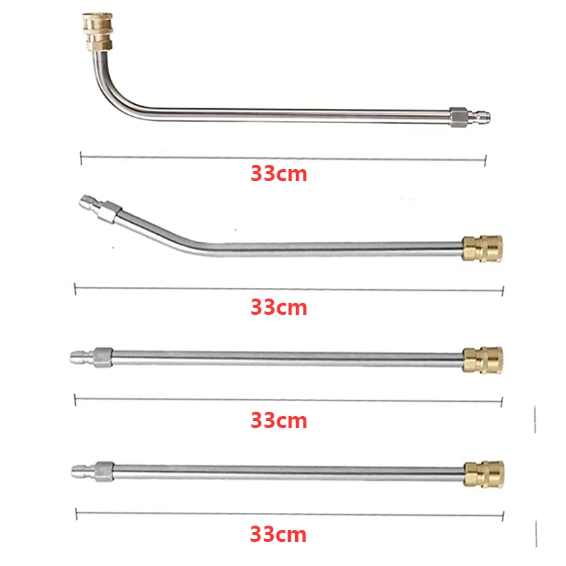 Pressure Washer Metal Wand Tips Water Spray Lance Spear Quick Jet Tips 1/4  Quick-Connect Electric Washer Nozzle Extension Rod 5