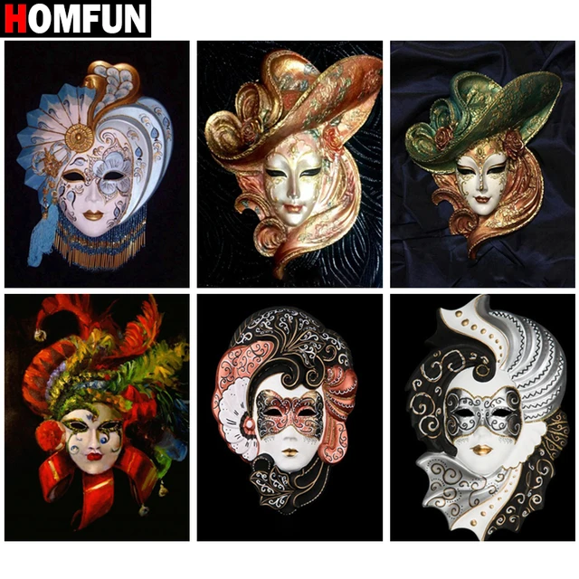 5D Diamond DIY Painting Embroidery Drill Cross Stitch Horror Movie Mask