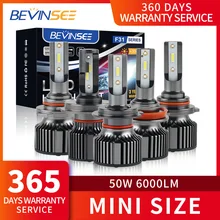 Bevinsee H4 LED Phare H7 H1 LED Ampoules H3 9005 HB3 9006 HB4 6000K 8000K 12V 24V 9004 9007 9008 880 881 Phare 