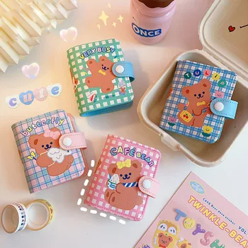 

New Arrival Bear Kawaii 90 Sheet 3 Holes PU Cover Mini Loose-leaf Journal Notebook Diary Agenda Notepad School Stationery
