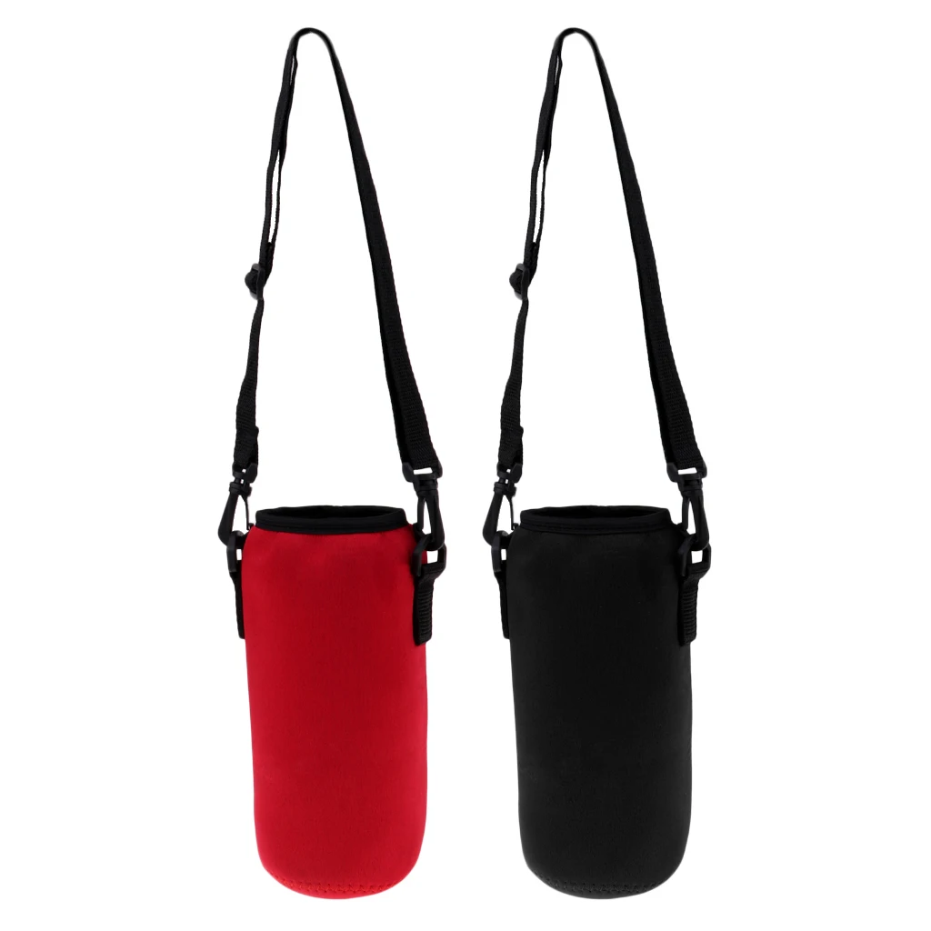Bottle Sleeve 2 Pack, Water Bottle Holder Neoprene Carrier Insulator with Strap for Men Women Camping Walking Hiking Outdoors