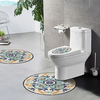 

PVC Toilet Stickers Bathroom U-shaped Edge Pads Set Removable Fashion Pattern Wall Stickers Waterproof and Anti-slip Home Decor
