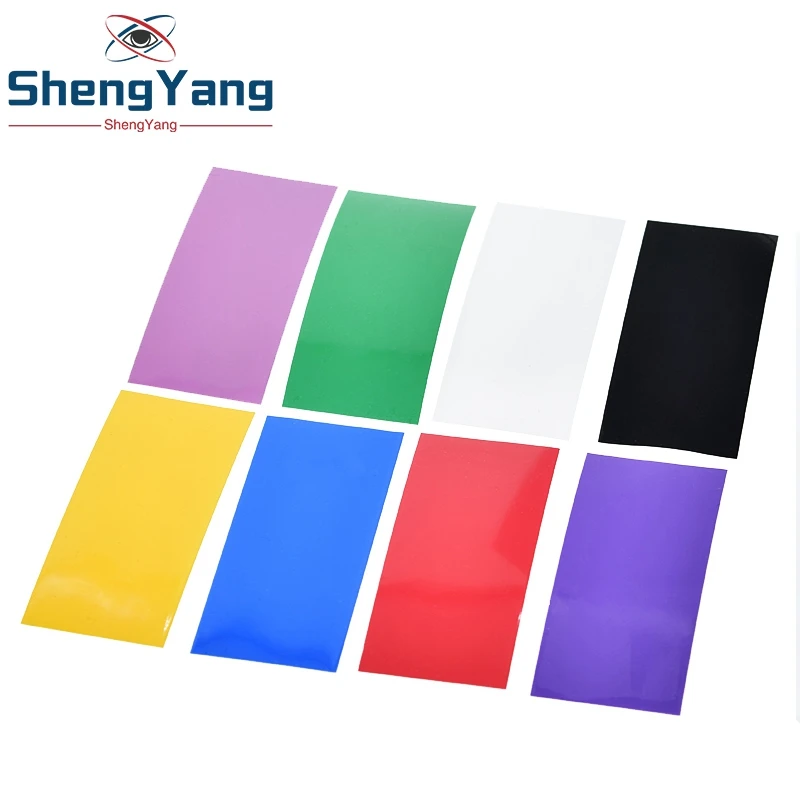 Heat Shrink Tubing Insulating Film TZT 100PCS 18650 Lithium Battery Heat Shrink Tube Li-ion Wrap Cover Skin PVC Shrinkable Tubing Film Sleeves Insulation Sheath