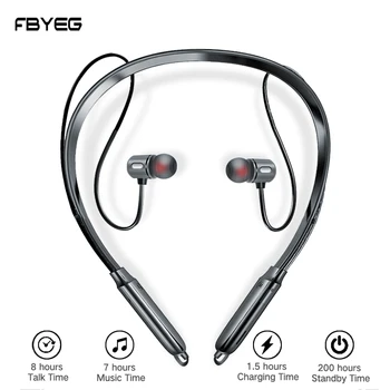 

FBYEG wireless bluetooth earphone stereo headphones sport waterproof bluetooth headset earbuds magnetic earpiece with microphone