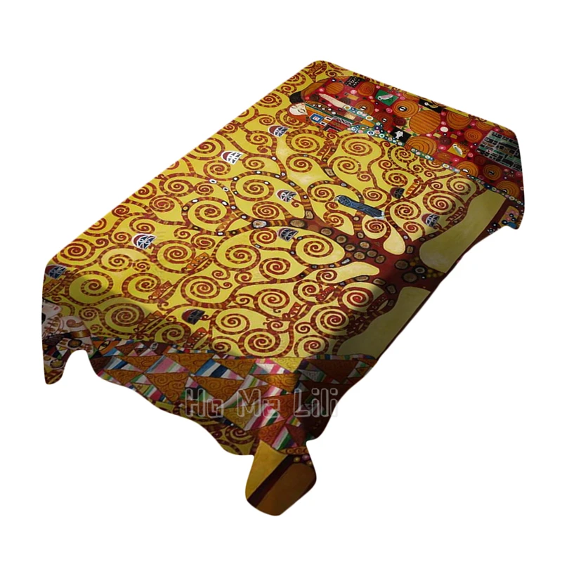 

Gustave Klimt Arbre De Vie Tablecloth Indoor And Outdoor Art Decor