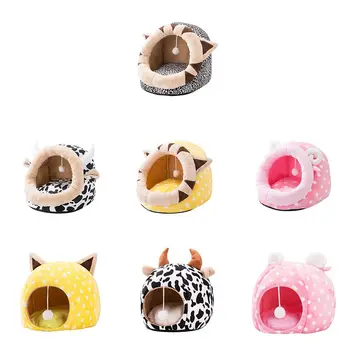 

Cartoon Pet Cat Bed Warm Soft Pet Puppy House Washable Pet Nest Litter Puppy Sleeping Bag Dog Beds Mat Pet Cat Dog Supplies