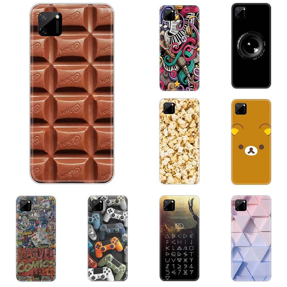 

for Realme C11 Case Soft Transparent Silicon Fashion luxury Shell Case on Realme C11 6.5 inches Flexible Funda Coque Etui Bumper