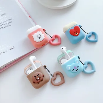 

For Apple Airpods 1/2 Pro Case Bluetooth Earphone Headset Protective Cover BT21 Cute 3D Cartoon Silicone