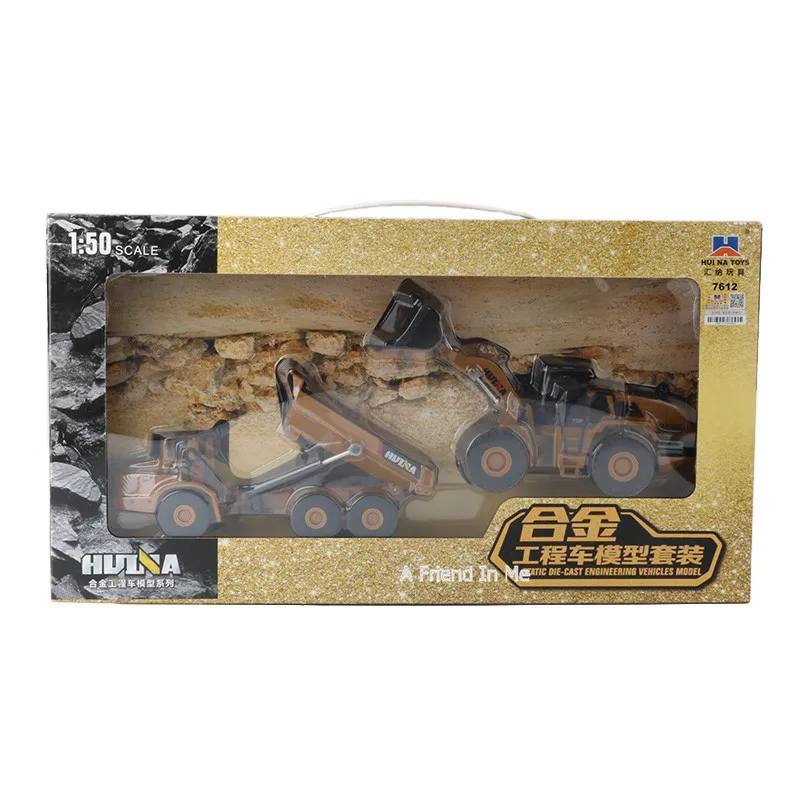 HUI NA TOYS сплав 1:50 Самосвал бульдозер набор игрушек симулятор грузовик строительный автомобиль украшение коллекционные игрушки для мальчиков подарок