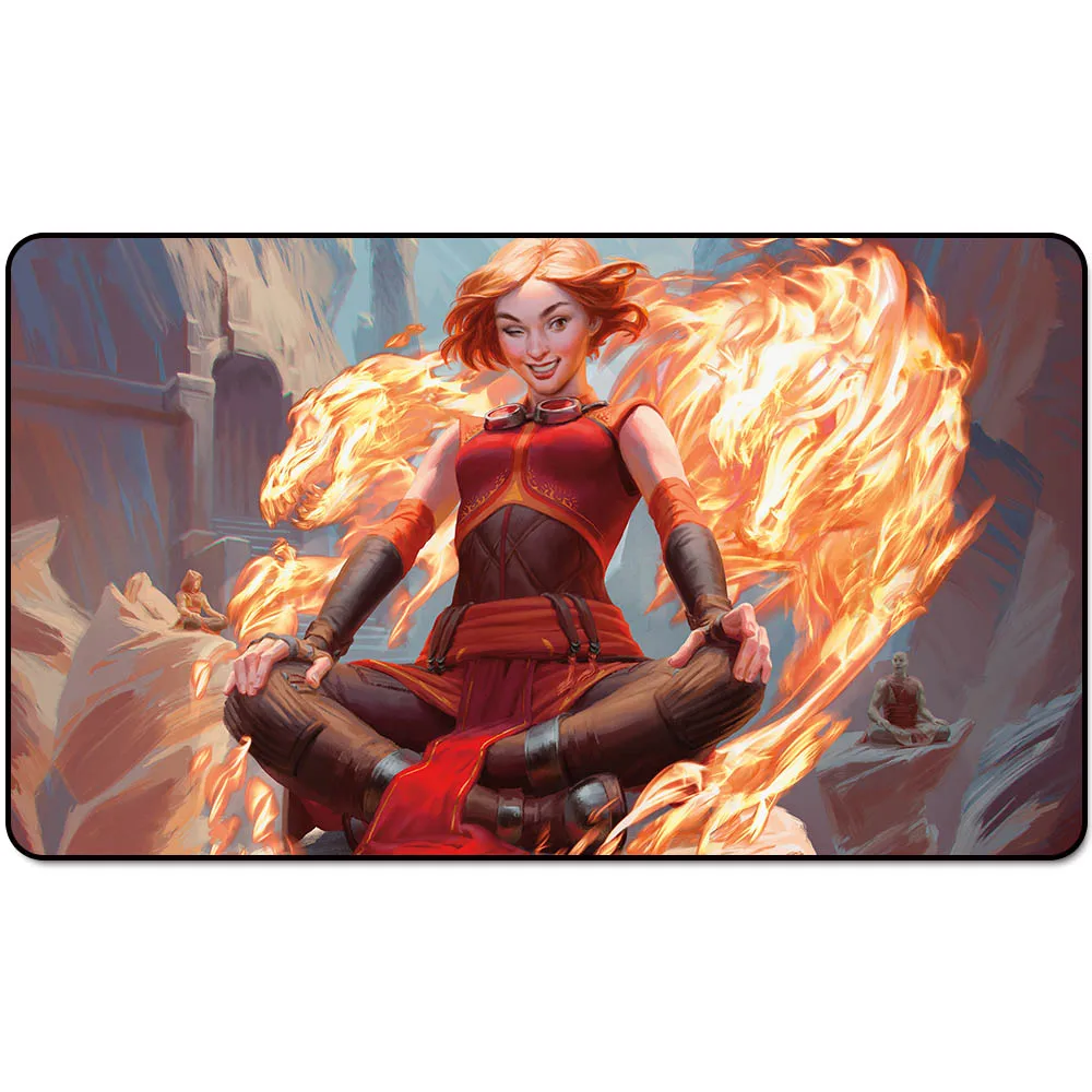 Игровой коврик mtg: CHANDRA, ACOLYTE OF FLAME, игровой коврик 60 см x 35 см(2" x 14") Размер