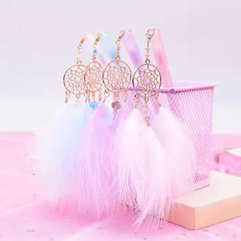 

40 pcs/lot Creative Feather Pendant Gel Pen Cute 0.5 mm black ink Signature Pen School Office writing Supplies Promotional Gift